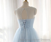 Tulle Short Charming Short Light Blue Cute Semi Formal Prom Dresses